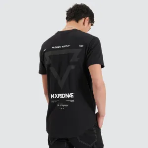 Mullion Dual Curved Tee Jet Black