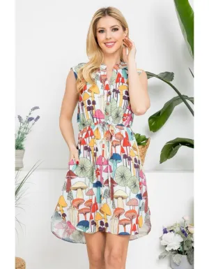 Mushroom Dress Stretch