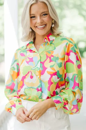 Never Leaving You Yellow Floral Blouse