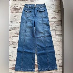 NEW EDWIN ANTHROPOLOGIE DENIM WIDE LEG SEAMED JEANS SZ 29
