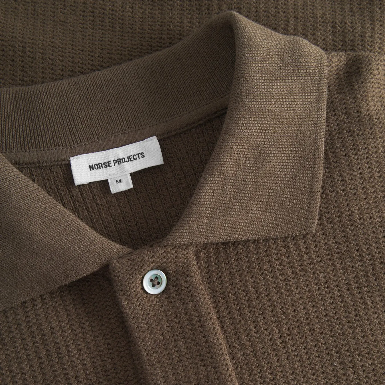 Norse Projects Gustav Crochet Jersey Shirt Chestnut