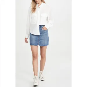 NWT Good American exposed zipper denim miniskirt