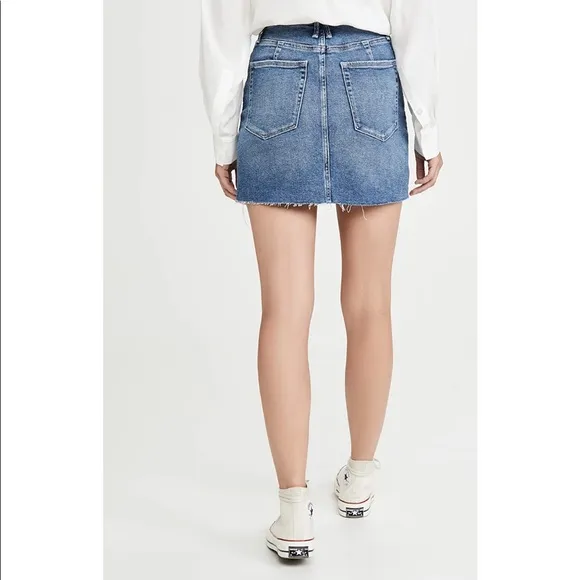 NWT Good American exposed zipper denim miniskirt