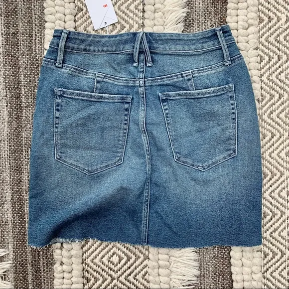 NWT Good American exposed zipper denim miniskirt
