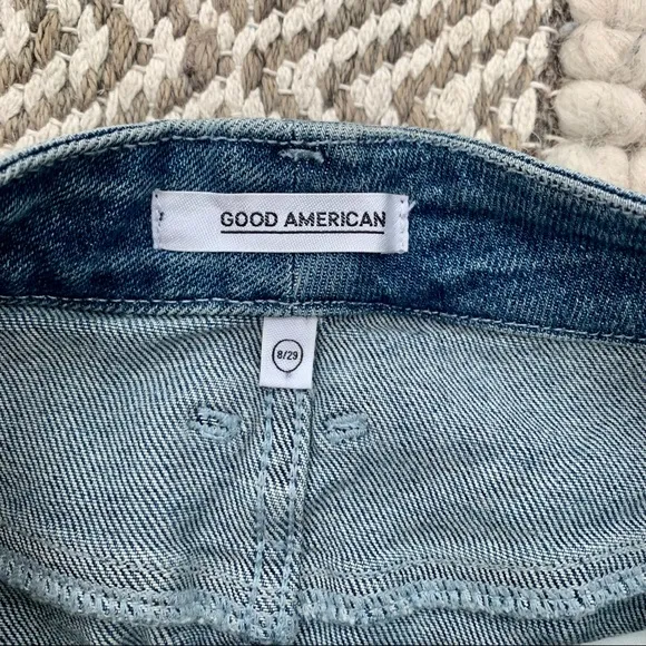 NWT Good American exposed zipper denim miniskirt