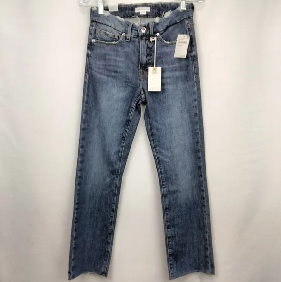 NWT Good American Good Leg Straight Vintage Inspired Jeans Sz. 2/26