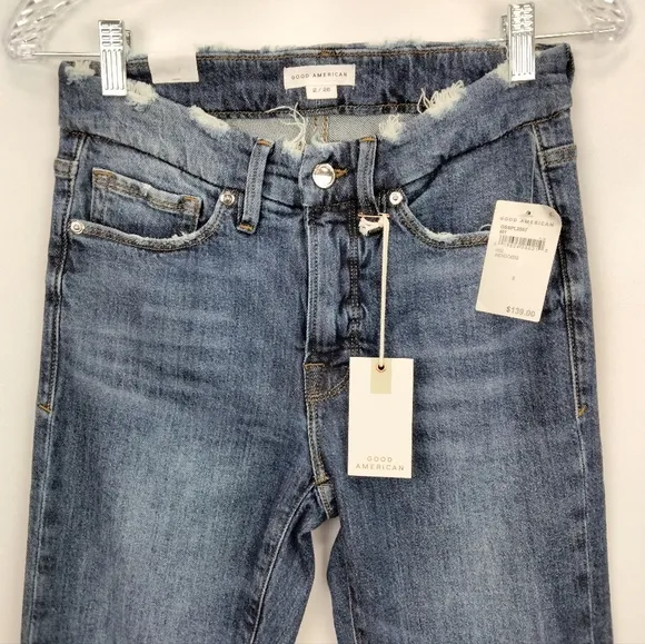 NWT Good American Good Leg Straight Vintage Inspired Jeans Sz. 2/26