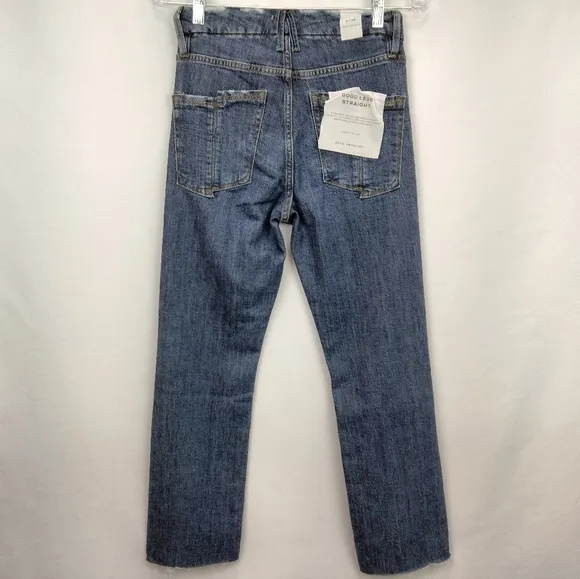 NWT Good American Good Leg Straight Vintage Inspired Jeans Sz. 2/26