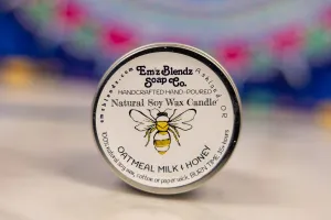 Oatmeal Milk & Honey Soy Wax Candle in Tin | Cozy & Inviting Aroma