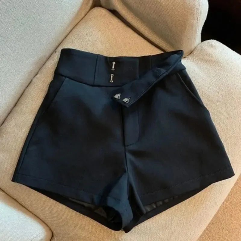 Obsidian PhoenixHarajuku-Inspired High-Waisted A-Line Shorts