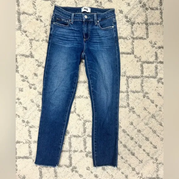 Paige SKYLINE SKINNYCROP Blue Jeans Denim size 26​