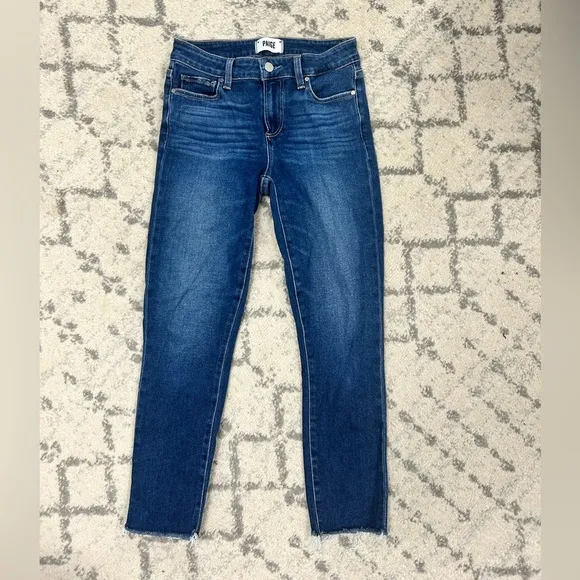 Paige SKYLINE SKINNYCROP Blue Jeans Denim size 26​