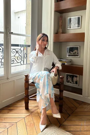 Palermo Maxi Skirt in Cerulean Blue
