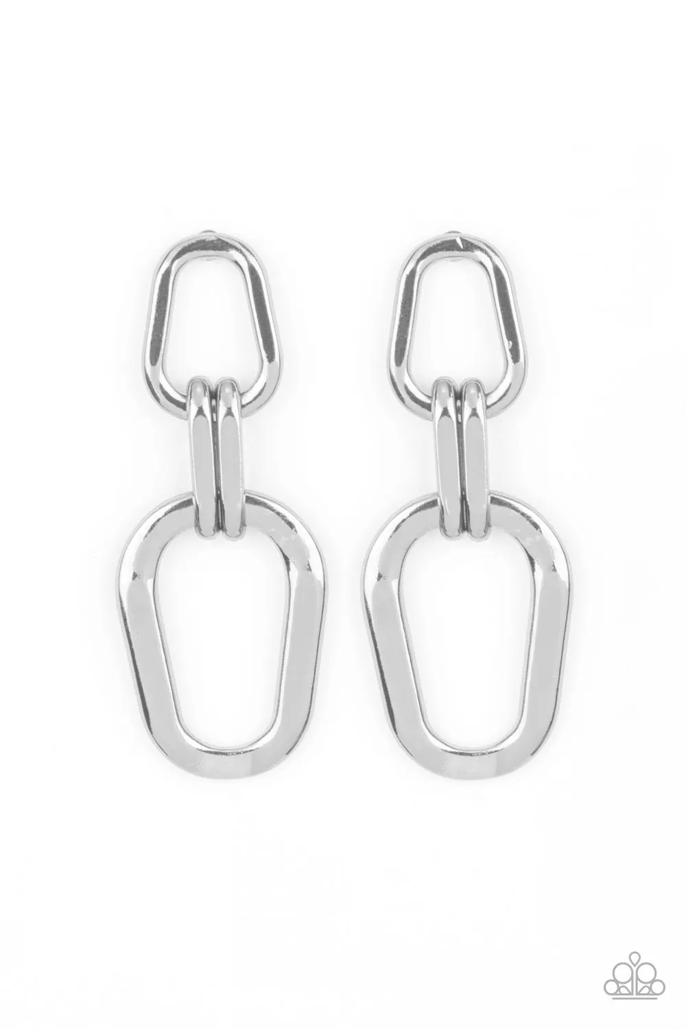 Paparazzi Harmonic Hardware - Silver Earrings