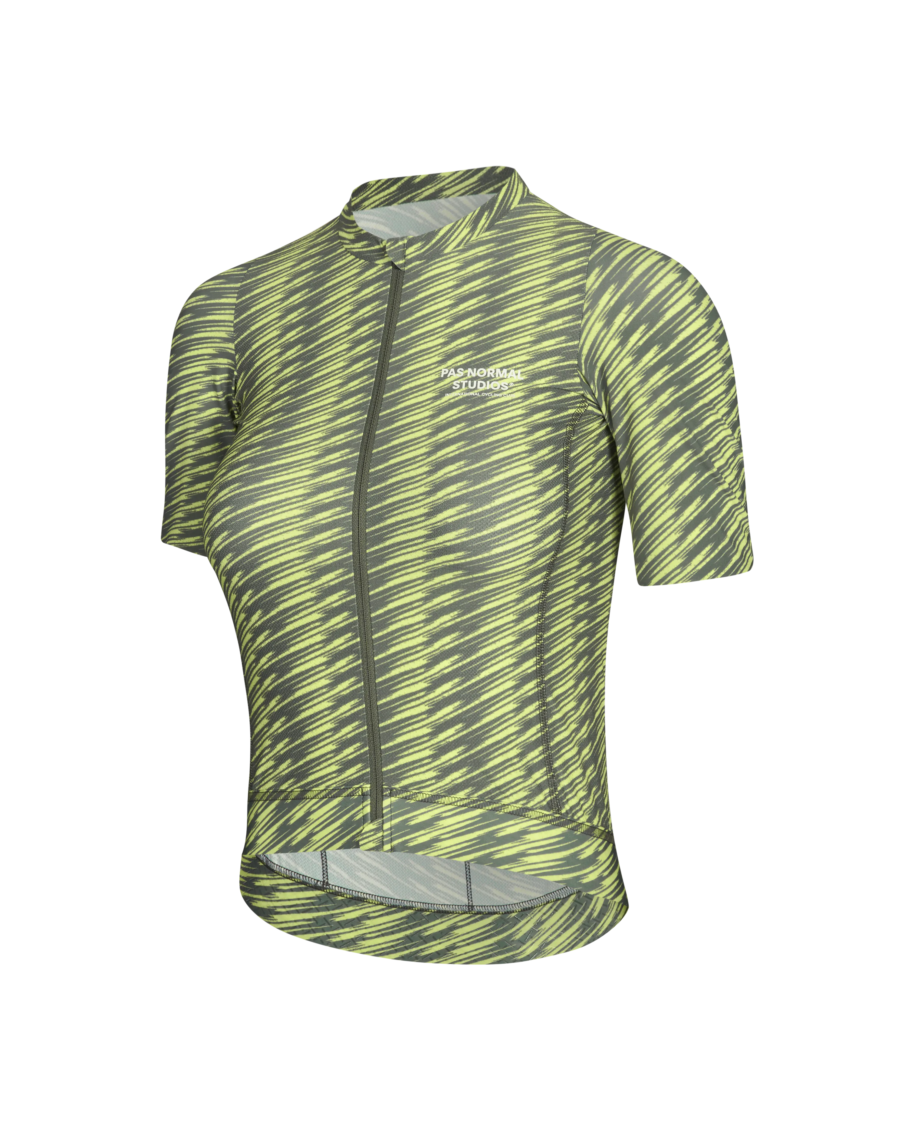 Pas Normal Studios - Women's Solitude Jersey - Dark Moss/Lime Green