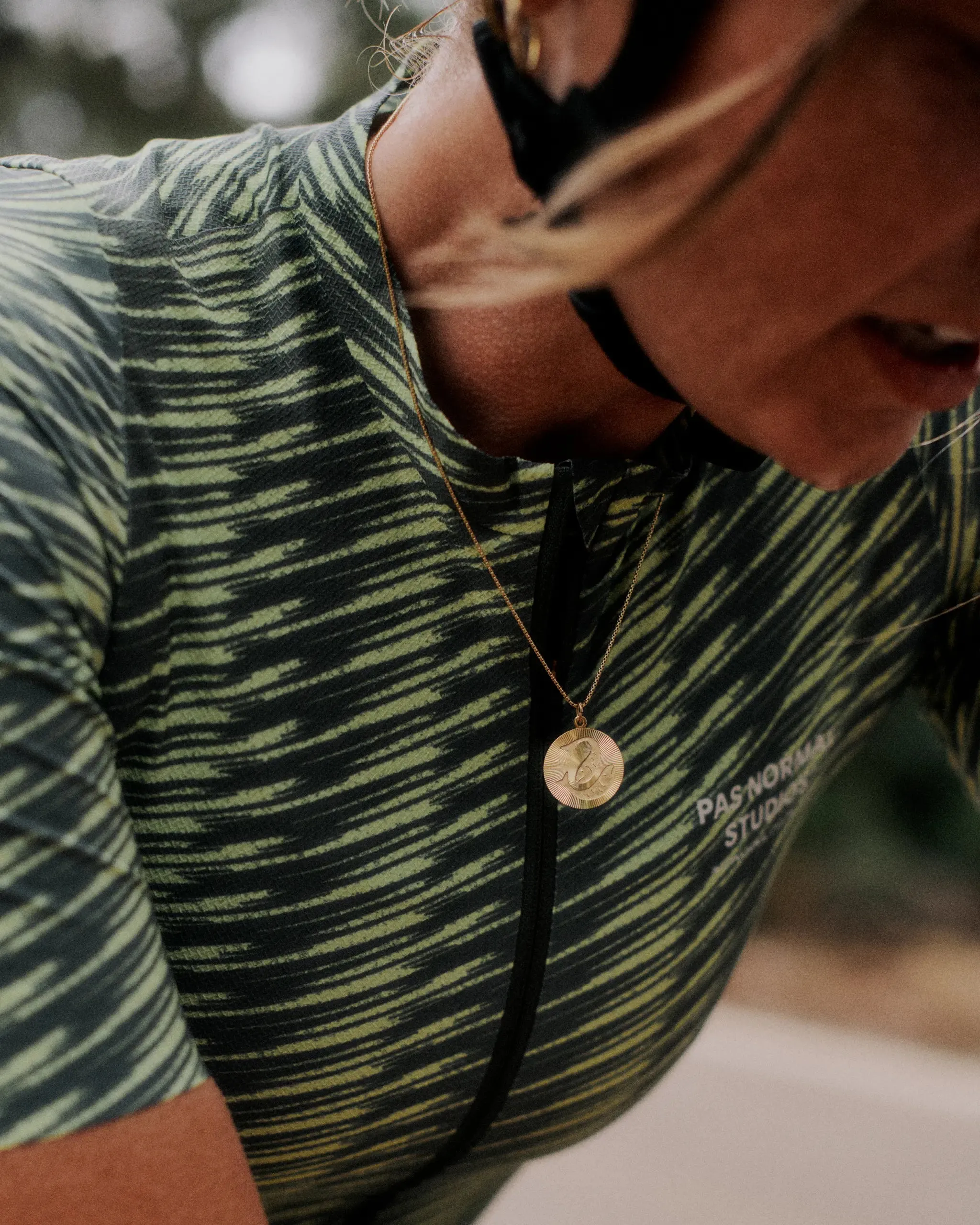 Pas Normal Studios - Women's Solitude Jersey - Dark Moss/Lime Green