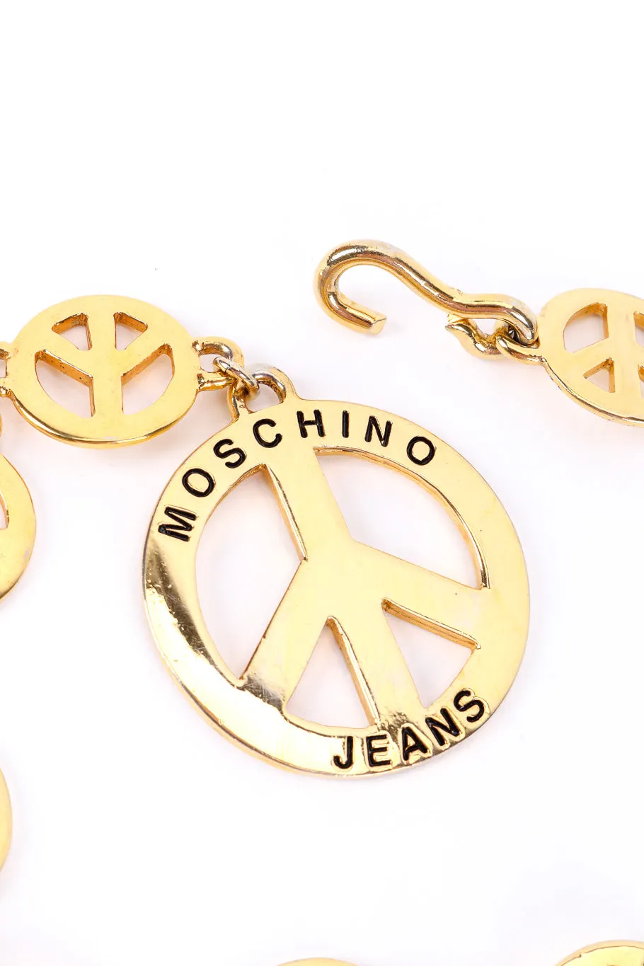 Peace Sign Draped Chain Belt