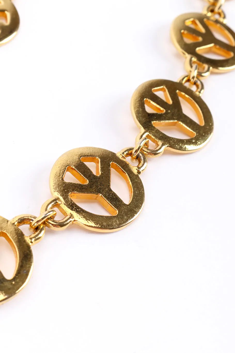 Peace Sign Draped Chain Belt
