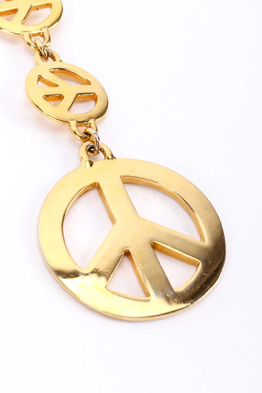 Peace Sign Draped Chain Belt