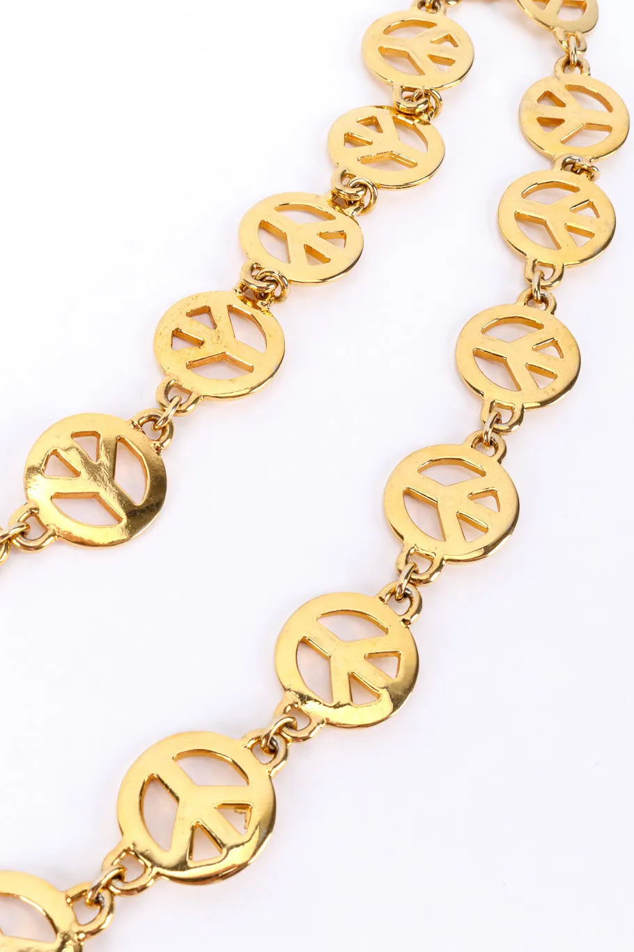 Peace Sign Draped Chain Belt