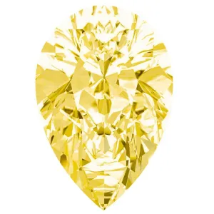 Pear Canary Yellow FAB Moissanite Loose Stone