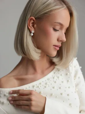 Pearl-Embellished Sweater