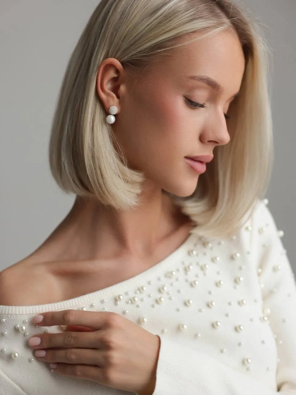 Pearl-Embellished Sweater