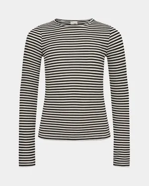 PETRICIASY T-SHIRT LONG SLEEVE - Black striped