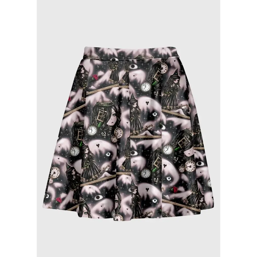 Plus Size Dreamcore Time Realm Anime Skirt in Surrealist Style