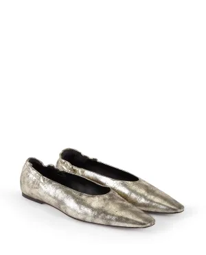 POPY | Leather ballerina silver