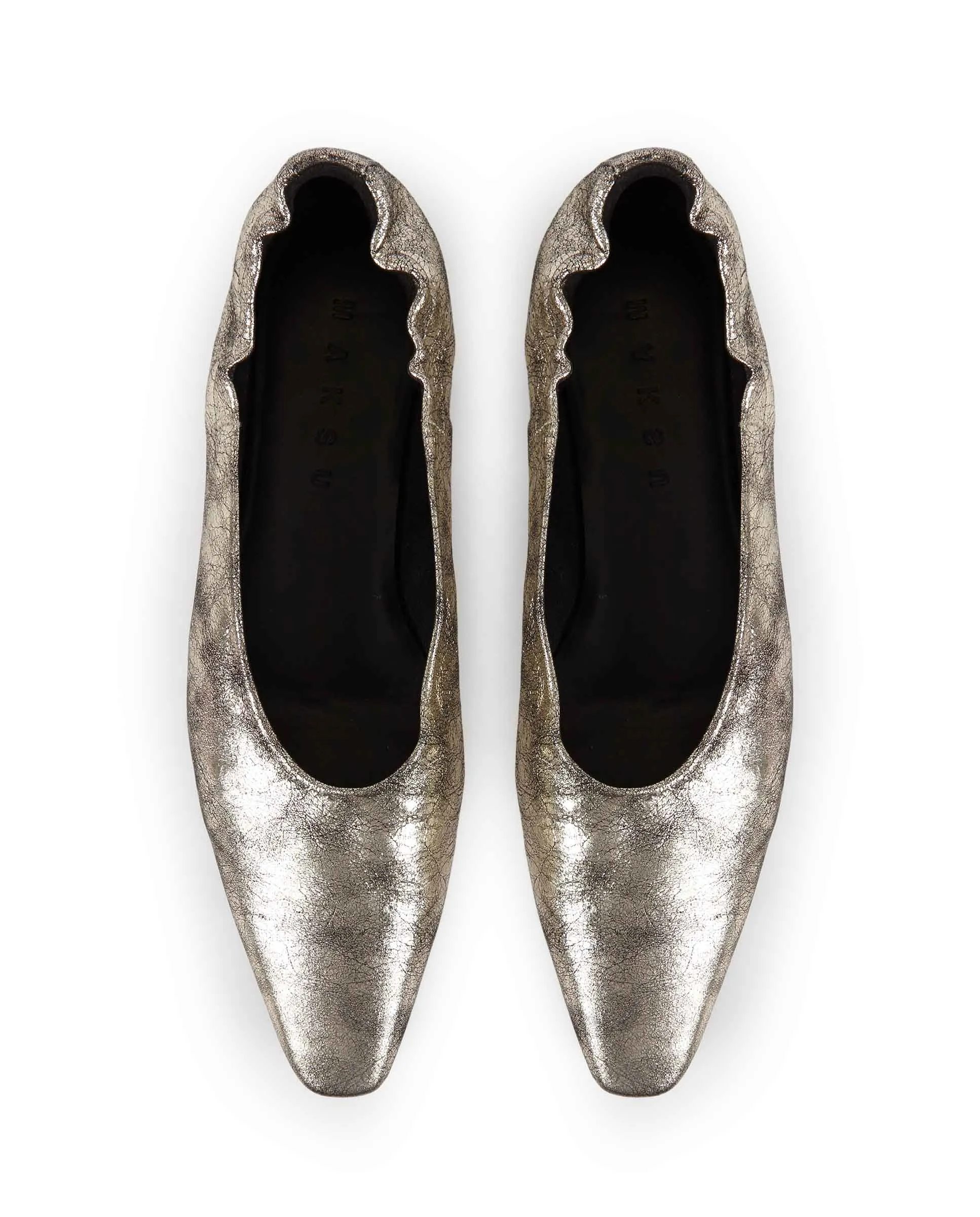 POPY | Leather ballerina silver