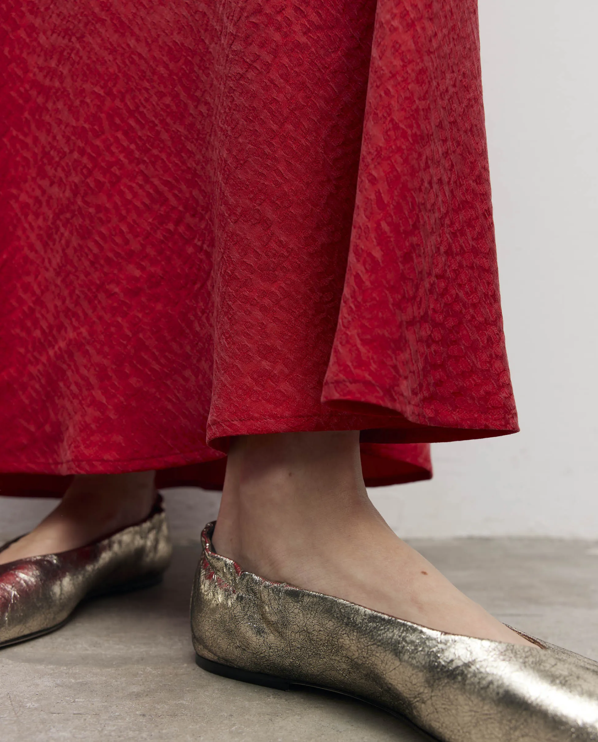 POPY | Leather ballerina silver