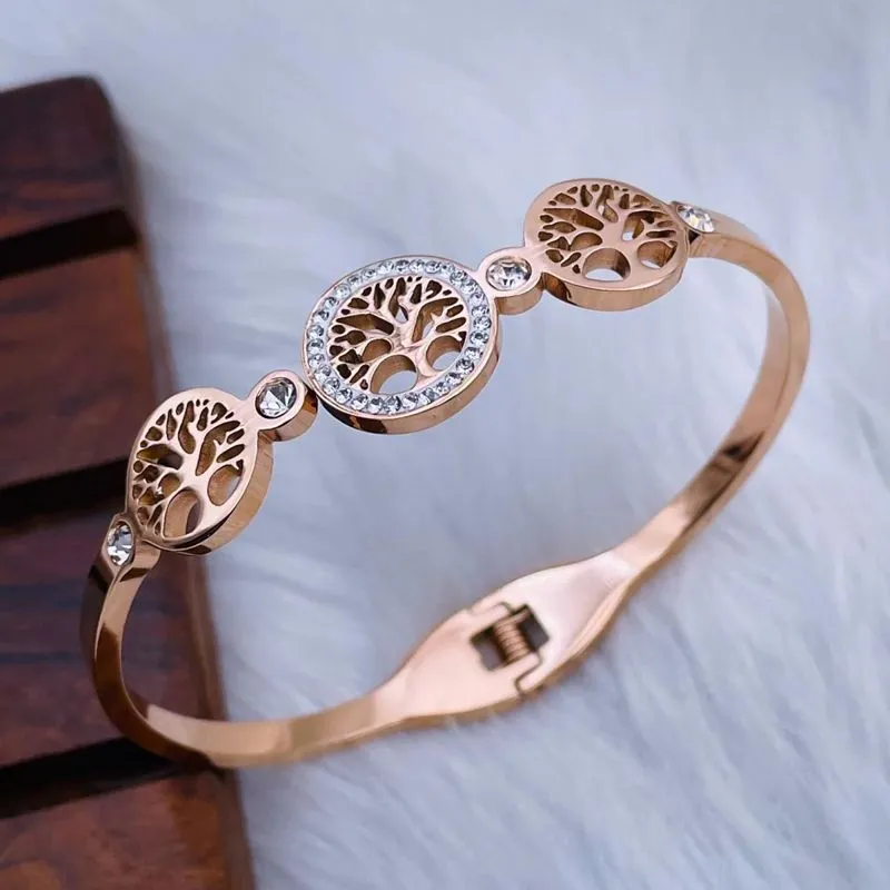 Premium Quality Stainless Steel Gold Plated Fashion Bracelet Bangle for Women