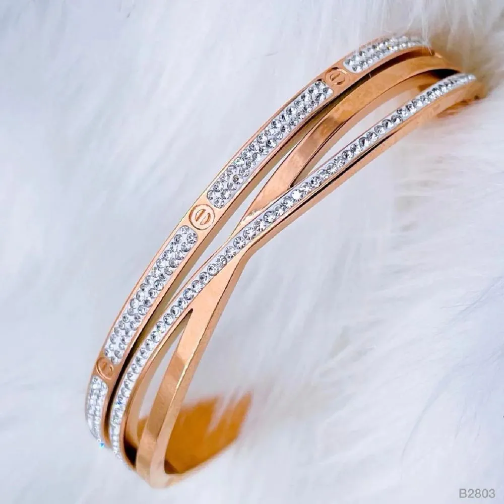 Premium Quality Stainless Steel Gold Plated Fashion Bracelet Bangle for Women