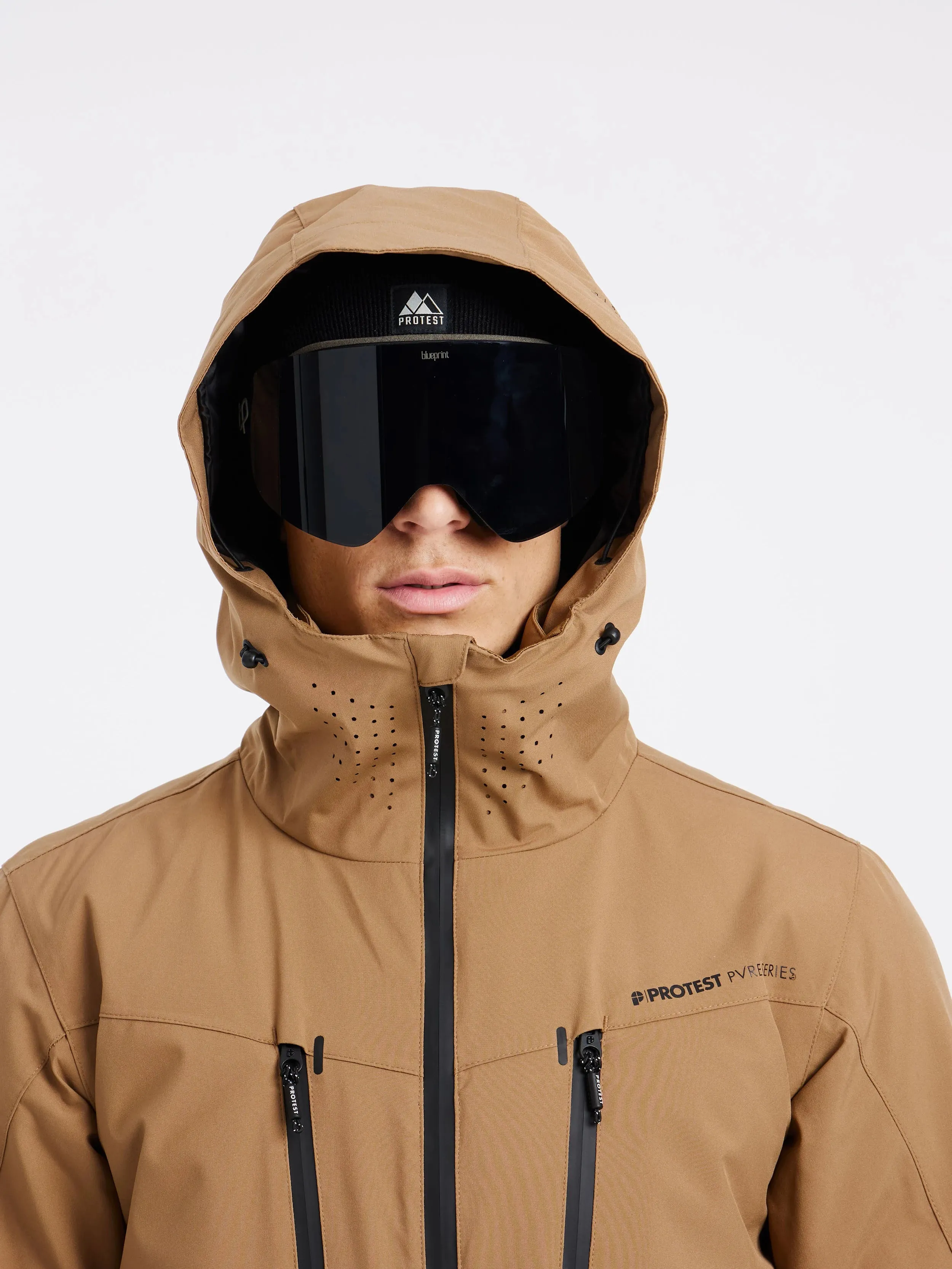Protest Timo Jacket Mens Sandy Brown