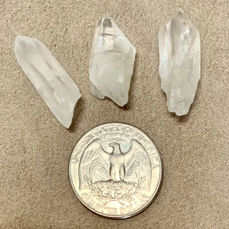 Quartz Crystals Set of 3