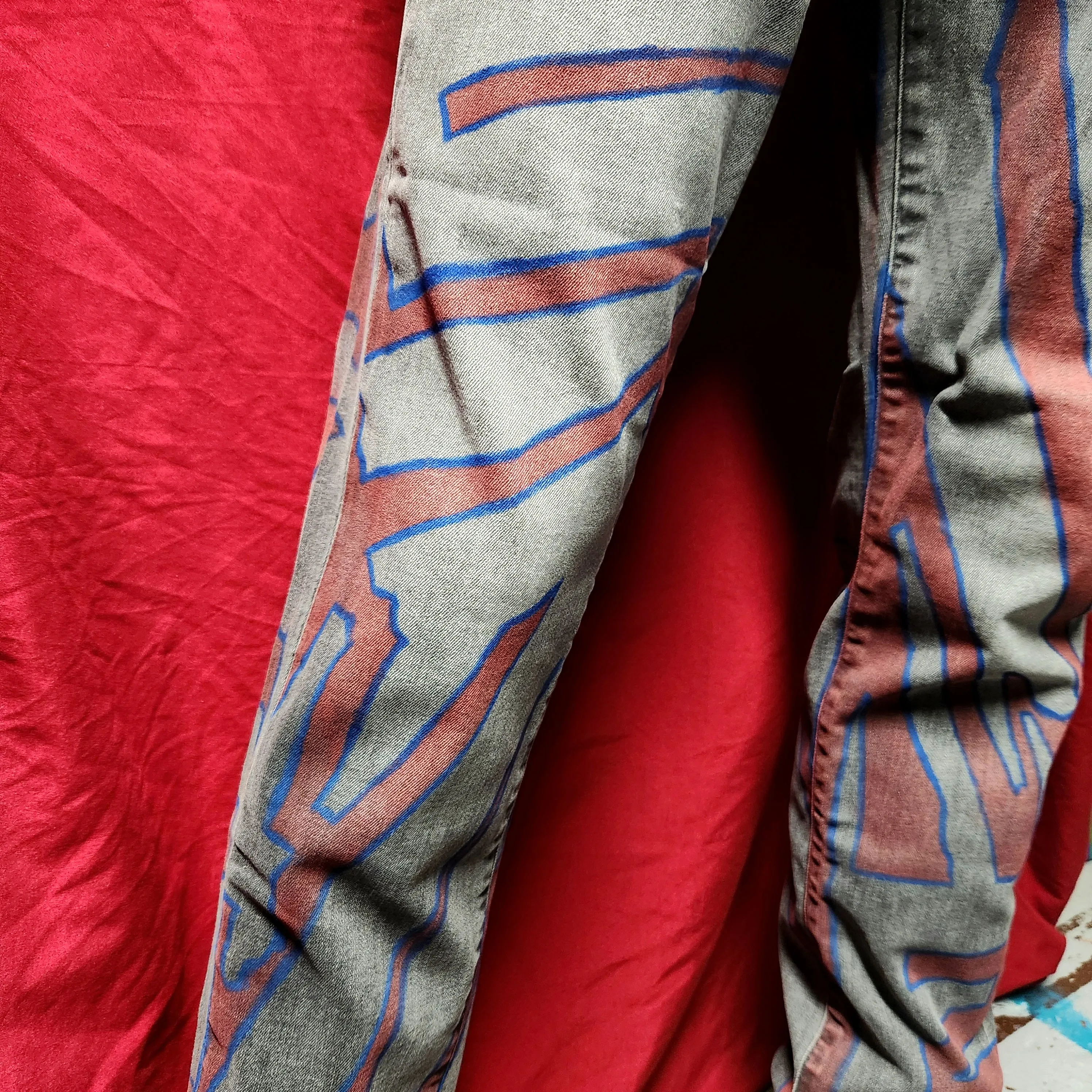 "Bloody Mantis Whip" Custom 1-of-1 Jeans