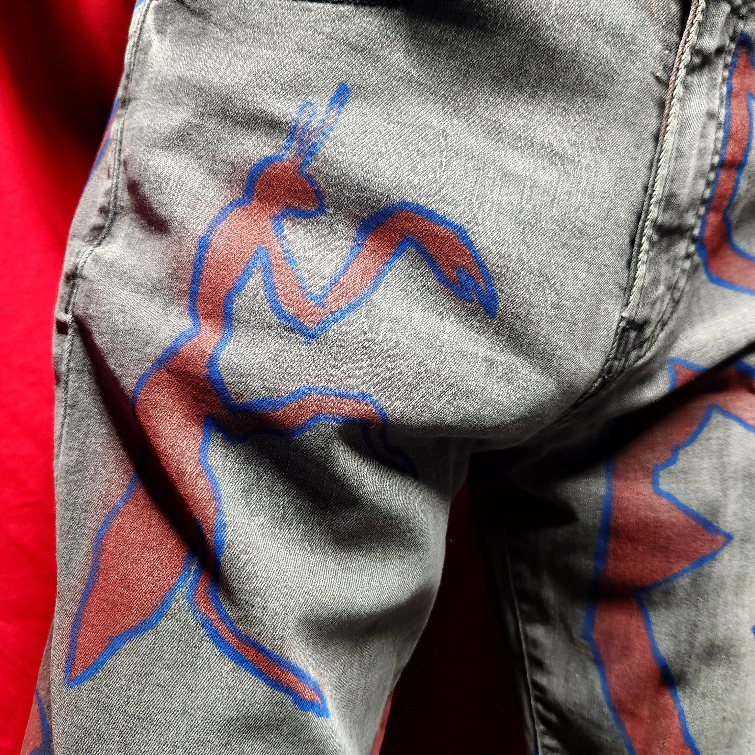 "Bloody Mantis Whip" Custom 1-of-1 Jeans