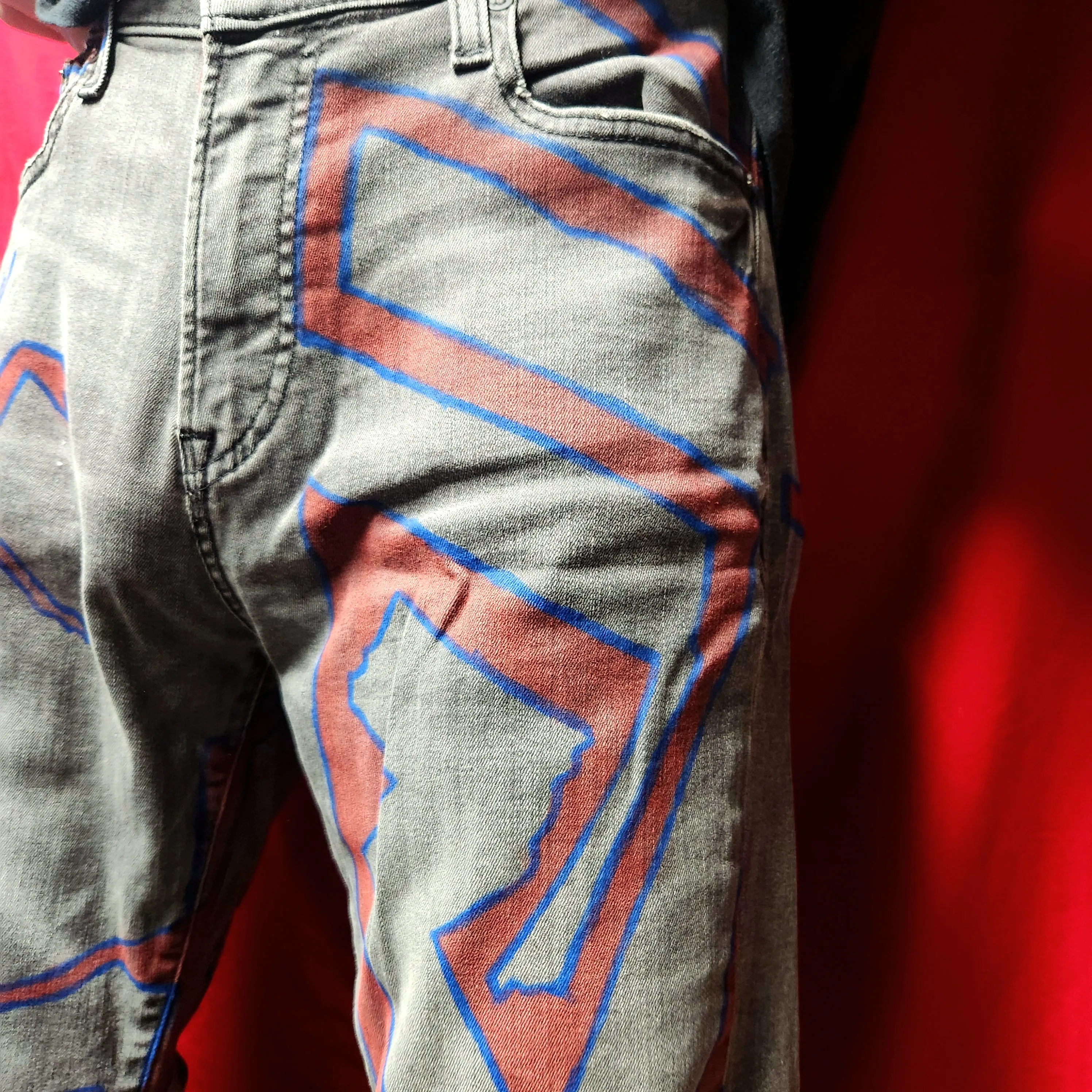 "Bloody Mantis Whip" Custom 1-of-1 Jeans