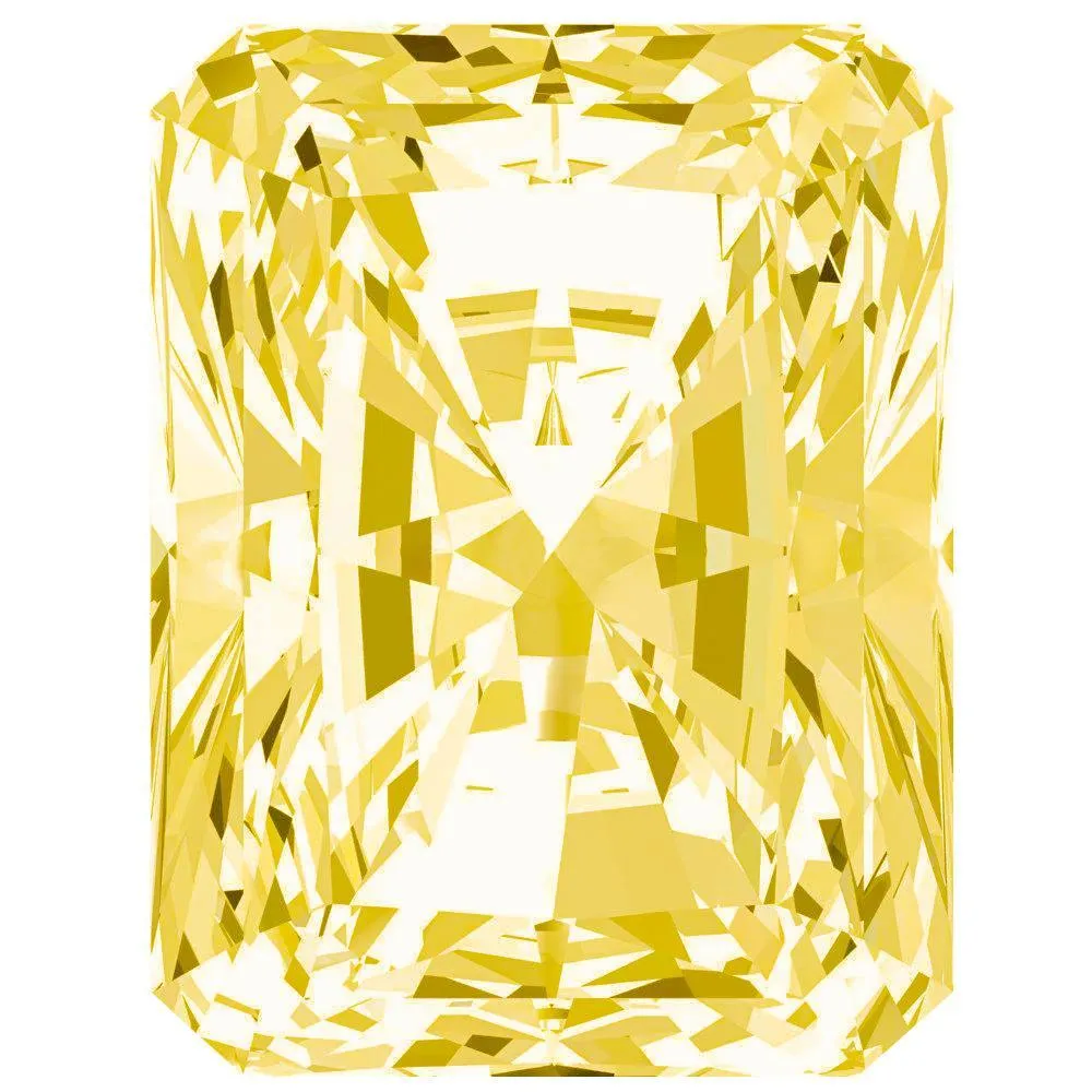 Radiant Canary Yellow FAB Moissanite Loose Stone