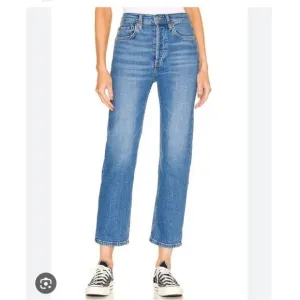 RE/DONE 70s Stove Pipe Jeans in dusted blue size 24