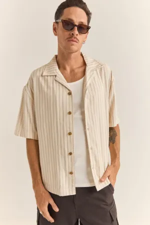RELAXED STRIPE SS SHIRT