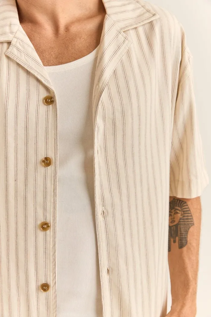 RELAXED STRIPE SS SHIRT