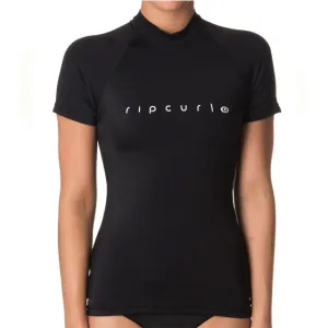 RIP CURL WMNS SUNNY RAYS RELAXED S/SL UV RASH TEE UV50  Black
