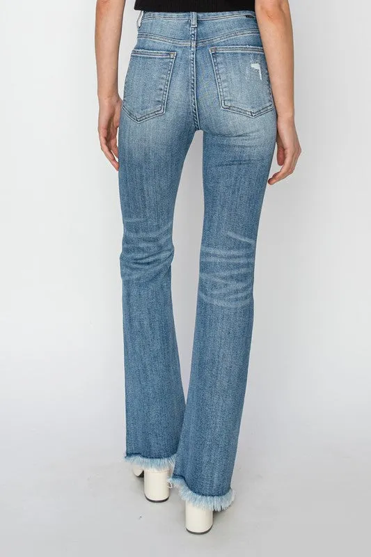 Risen High Rise Frey Bootcut Jeans