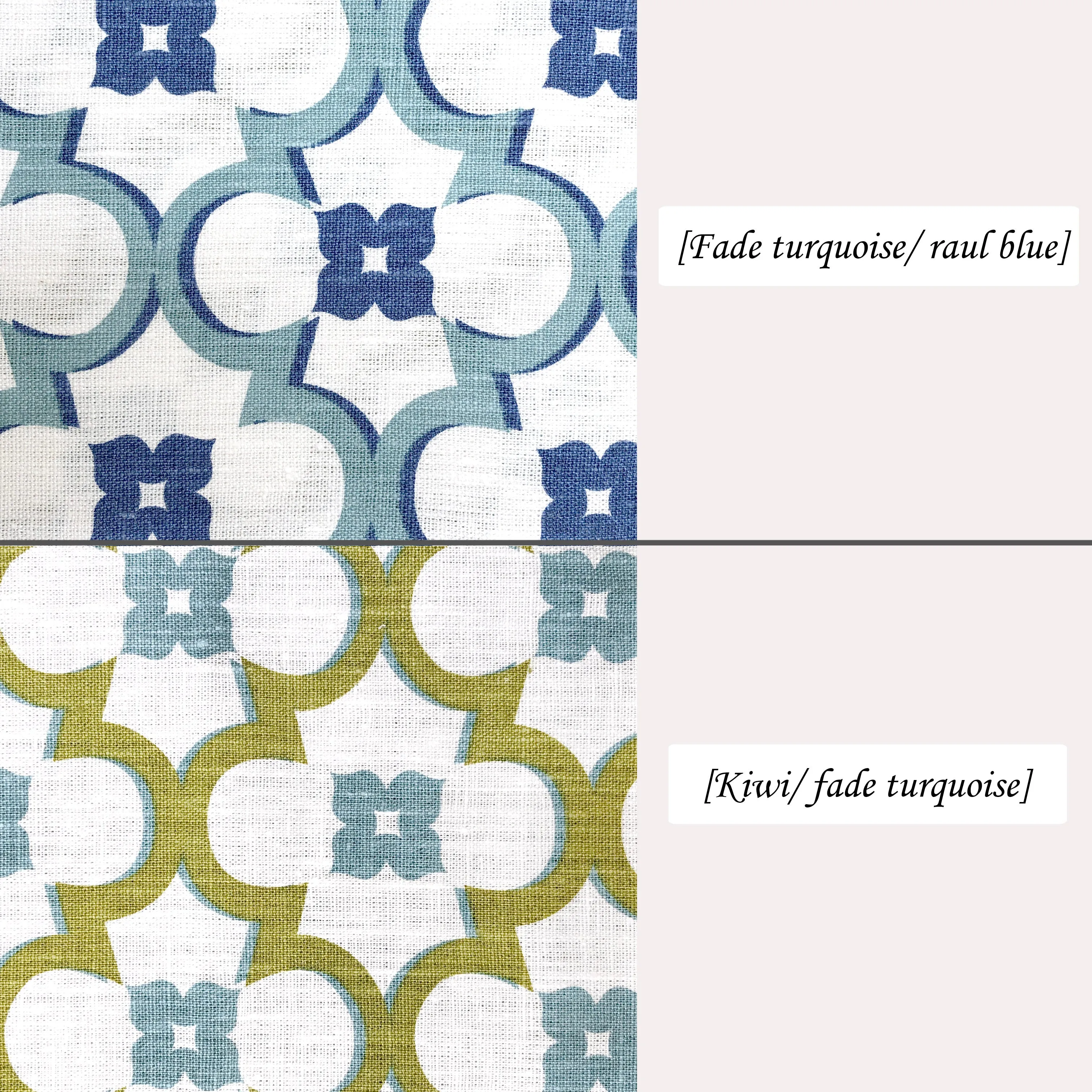 Riviera Floral Damask Linen Relaxed Roman Shade