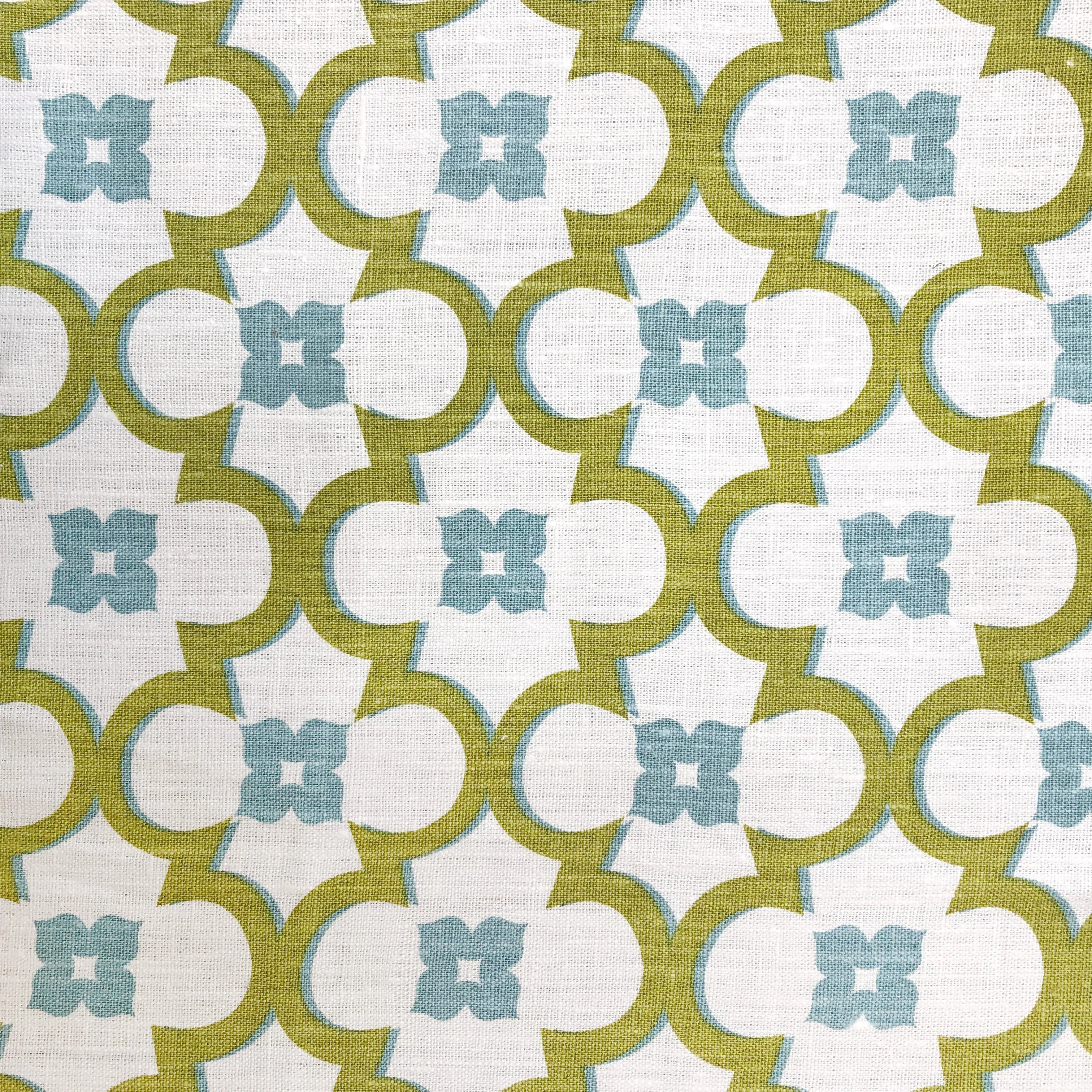 Riviera Floral Damask Linen Relaxed Roman Shade