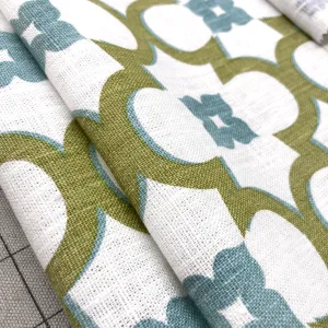 Riviera Floral Damask Linen Relaxed Roman Shade