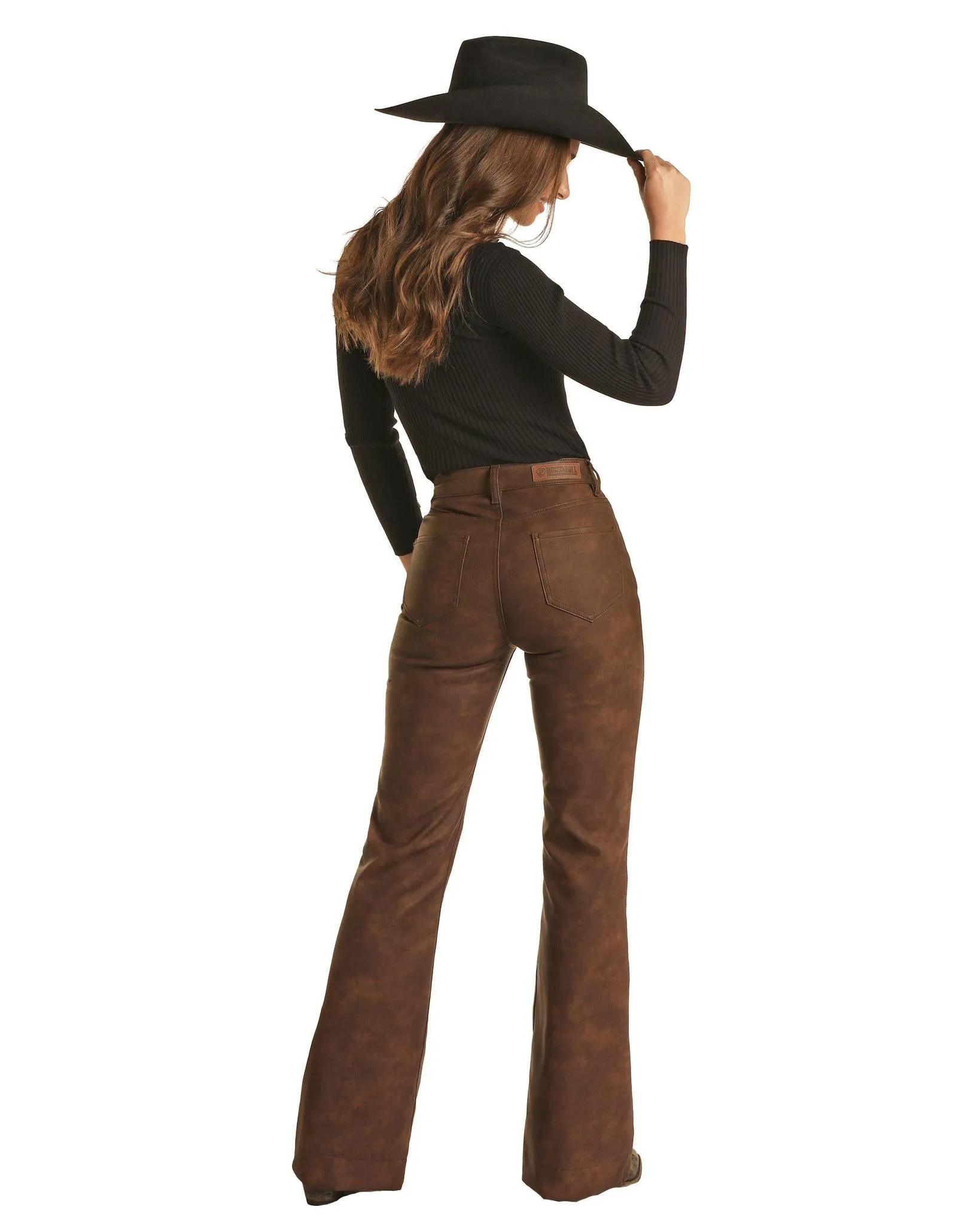 ROCK & ROLL DENIM LADIES PLEATHER TROUSER JEAN
