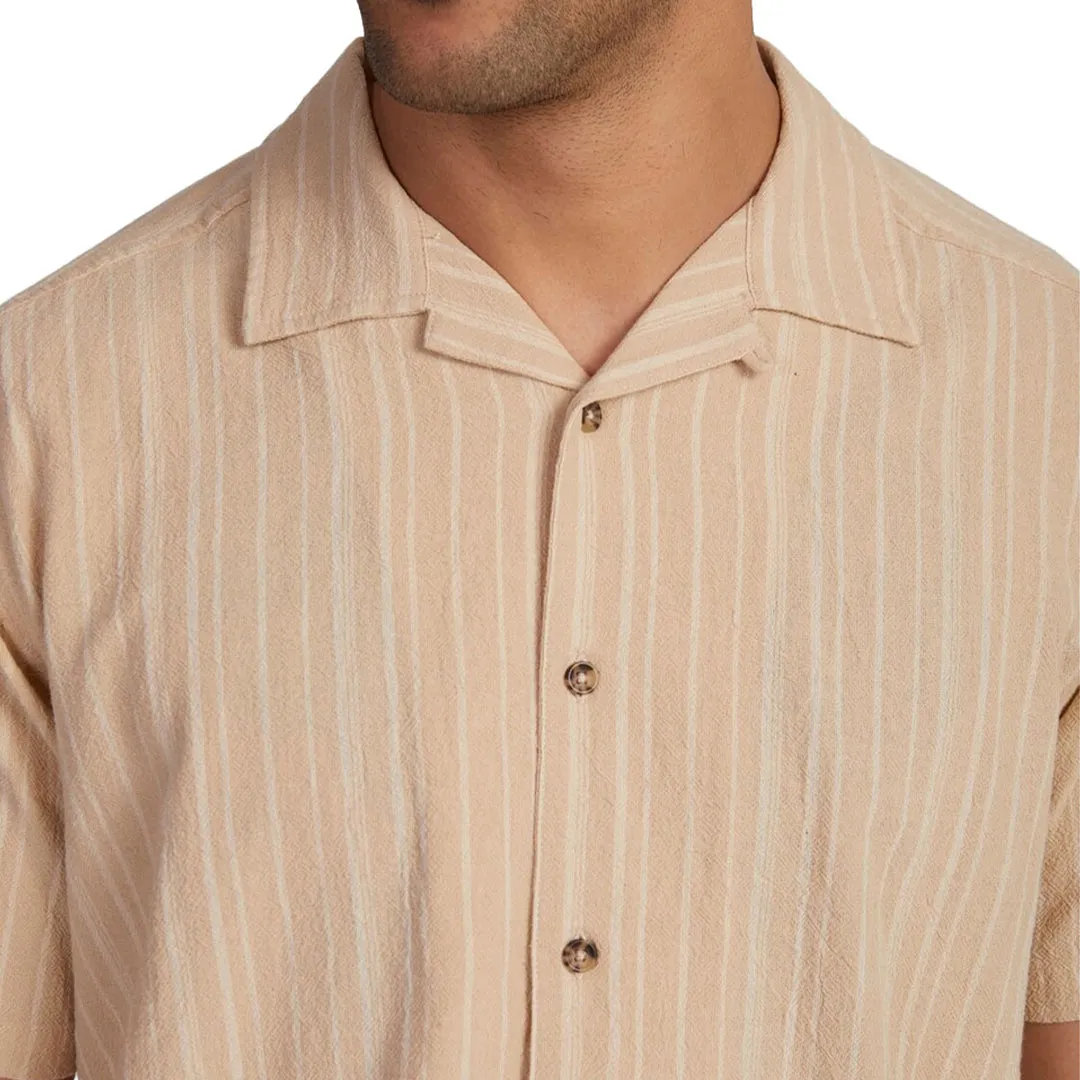 RVCA - Beat Stripe Shirt Stone